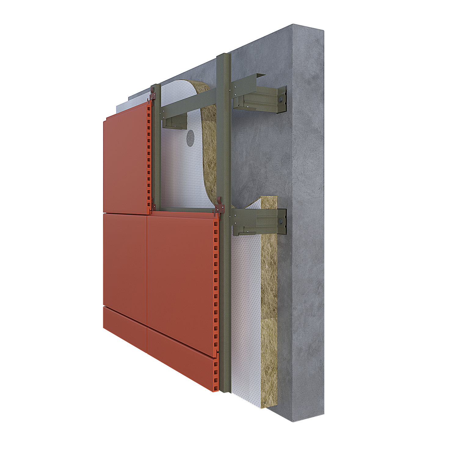 Система под терракоту, сталь, тип 2